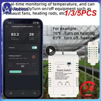 1/3/5VNT WiFi -16 Jungiklis Tuya Wireless Valdymo pultas su Energijos Vartojimo Stebėsenos Drėgmės ir Temperatūros Termostatas Alexa
