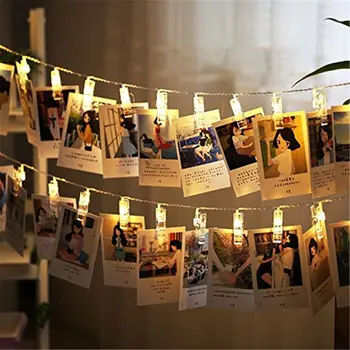 1,5 M 10vnt LED Kalėdų Nuotraukų Įrašą Stiliaus Fėja Šviesos diodų (Led) Styginių vestuvių gimdymo Girliandą naujieji Metai, kalėdiniai papuošalai