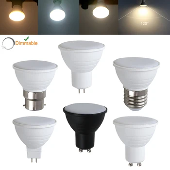 10vnt GU10 Pritemdomi LED Prožektoriai, Lemputės MR16 7W 120 Laipsnių Spindulio Kampas AC 110V, 220V E27 GU5.3 Energijos Taupymo Lempa Namų Dekoro
