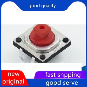 10vnt originalus nauji TS-G012 keturių keturių pin 12 * 12 * 7.2 raudonojoje aikštėje galvos vandeniui mygtuką Indukcijos virimo jungiklis palieskite mygtuką