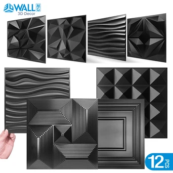 12pcs 30cm namo sienos renovacijos stereo 3D sieninės ne lipnios 3D sienų lipduko meno plytelės, tapetai kambario vonios lubų