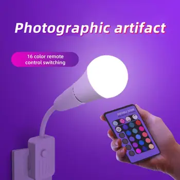 16 Spalvų RGB Daugiaspalvis LED Lemputė Lemputė E27 Bazė 220V buitinis Apšvietimas 3/10W šviesos srautą galima reguliuoti Nuotolinio Valdymo Atmosfera Neoninės Šviesos