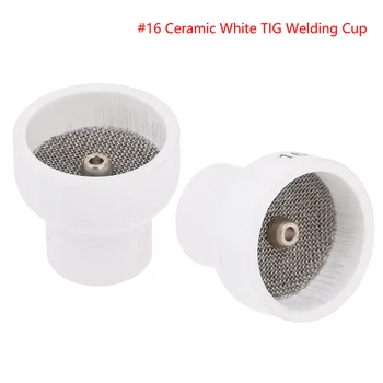 1PC 16# Baltos Keramikos Purkštukas Aliuminio Taurės WP9/20/17/18/26 Tig Suvirinimo Degiklį #16