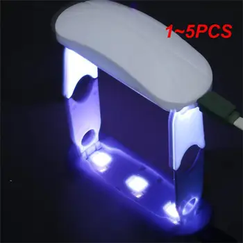1~5VNT Mini Nagų Džiovinimo Mašina, Mikro UV LED Lempos Nešiojamas USB Nagų Gelis Gydant Mašina, Sulankstomas Nagų lakas Greitai Apšvietimas 2