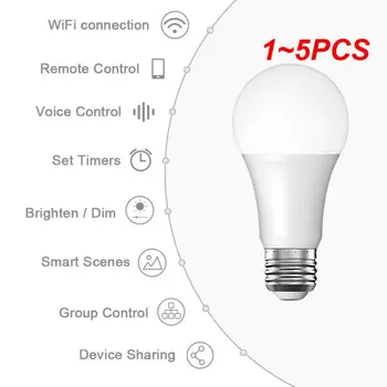 1~5VNT Šaltai Balta Spalva Lempa Tuya Led Valdymas Balsu Wifi Smart Smart Gyvenimo App Kontrolės Darbai Su Alexa 