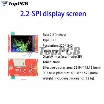 2.2 Colių 320*240 Pikselių SPI TFT LCD Nuoseklųjį Prievadą Modulio Ekranas ILI9341 5V / 3.3 V, 2.2