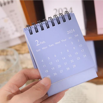 2024 Mini Nešiojamieji Metų Planuotojas, Kalendorius Morandi Kūrybos Mielas Popierinį Kalendorių Darbalaukio Papuošalai Kalendorius Raštinės Reikmenys