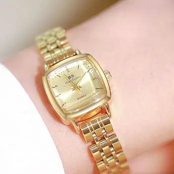 2024 Naujas Produktas, Unikalus Aikštėje Dial Kvarco Plieno Juosta Žiūrėti Moterų Mados Aukso Vandeniui Moterų Laikrodis su dėžute Reloj