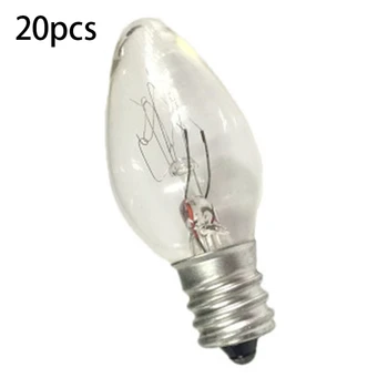 20Piece Naktį Lemputės Ir Druskos Lempos Pakeitimas Lemputes 7 Vatų E12 skaidraus Stiklo Kaitinamosios Lemputės