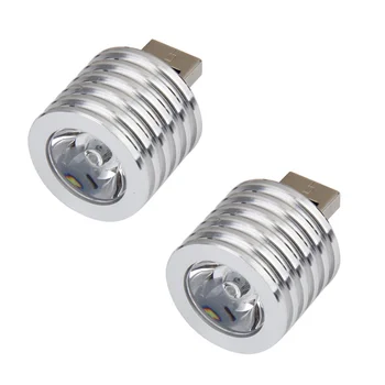 2X Aliuminio 3W USB LED Lempos Lizdas Prožektorius Žibintuvėlis Balta Šviesa