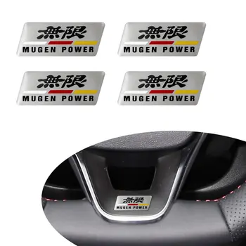 3D Aliuminio Automobilių Optikos Centras Konsolės Lipdukas Honda Mugen Power Emblema Civic Sutarimu CRV Hrv Džiazo Dekoro Priedai