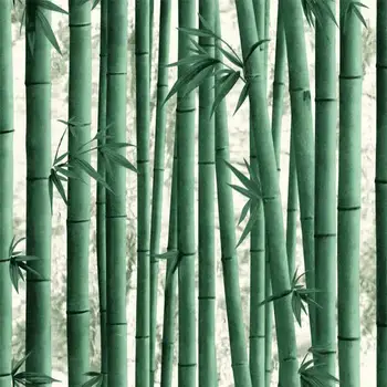3D Modeliavimas Bambuko Lapų Tapetai Kinijos Retro Arbatos Namai Restoranas Privatų Kambarį, Žalia Miško Bambuko Medis Tapetai Pvc