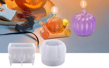 3D Moliūgų Dervos Pelėsių Nešiojamų Helovinas Žvakė Formavimo Vaškas Muiluotu Žvakė Priėmimo Molio Amato 
