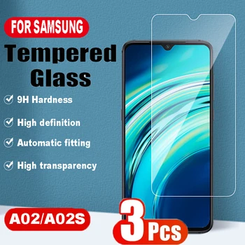 3PCS Grūdintas Stiklas Samsung Galaxy A02 Ekrano Apsaugų, Samsung Galaxy A02S Apsauginis Stiklas Filmai