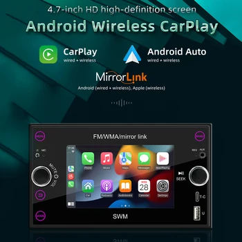 4.7 colių Belaidžio Carplay Automobilio Multimedijos Grotuvas GPS Navigaciją RDS Radijo Parama Android Auto Mirrorlink 