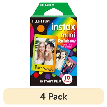(4 pakuotės) Fujifilm Instax Mini Filmas - Vaivorykštė (10 Pozicijų)