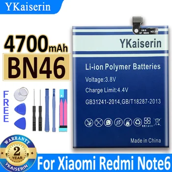 4700mAh YKaiserin Baterija BN46 Už Xiaomi Redmi 7 Redmi7 Redmi 6 Pastaba Note6 8 Pastaba Note8 Pastaba 8T Note8T Bateria Batterij
