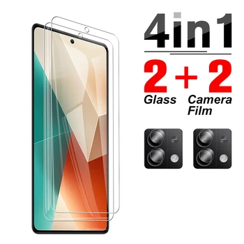 4in1 HD Grūdintas Stiklas Xiaomi Redmi 13 Pastaba Pro 4G apsauginė stiklo note13 13pro 2023 6.67 colių Objektyvas Screen Protector