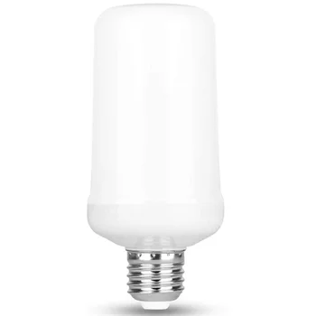 4X LED Liepsnos Poveikis Lemputė E27,Dekoratyvinis Mirgėjimas Realus Gaisro Šviesos Lemputės,Festivalis Apdailos, Lempos,Balta-E