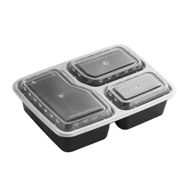 7 Pack 3 Skyriuje Valgio Ruošimo Indą Ekstra storio Maisto produktų Laikymo Bento Dėžutė su Dangčiu Plastiko Didina Mikrobangų plauti Indaplovėje