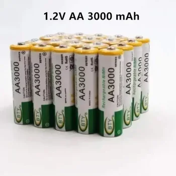 AA baterija 3000mAh 1.2 V Įkraunamas Akumuliatorius AA 3000mAh NI-MH 1.2 V Įkraunamas 2A Baterias 3000+Nemokamas pristatymas