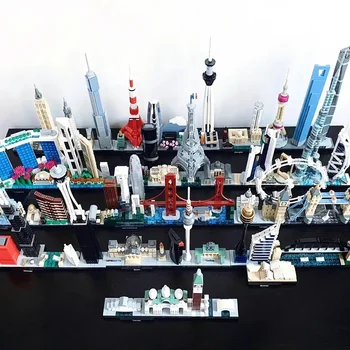 Architektūros Paryžiuje, Dubajuje, Londono, Sidnėjaus Čikagos Blokai Kit Plytų Klasikinis Miesto Modelį, Vaikų Žaislų Rinkinys Vaikams Dovanų