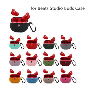 Atveju, Beats Studio Pumpurai 2021 minkšto Silikono skylę pumpurai Raštas ausinių priedai su Keychain už Beats Studio Pumpurai Atvejais