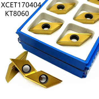 Aukštos kokybės XCET170404 KT8060 karbido metalo tekinimo įrankis chamfering peilis naudojamas XCET170404 chamfering įrankis Staklių