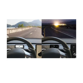 Automobilių Head Up Display Vairas Ekrano Galios Greitis Ekranas 4.6 Colių IPS Mini LCD Prietaisų Skydelis Tesla Model Y/3