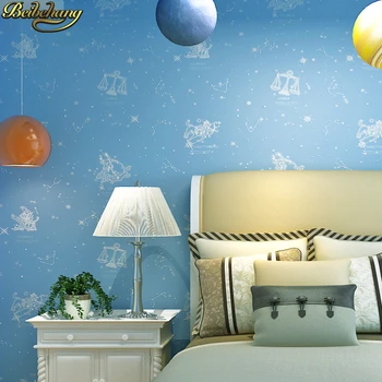 beibehang papel de parede 3D Šiuolaikinės Mėlyna 3D Fantasy Žvaigždynas tapetai, vaikų kambarys sienų dokumentai namų dekoro Berniukų, mergaičių kambarys