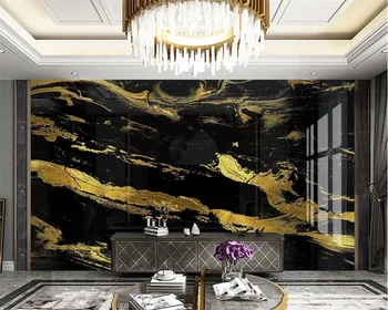 beibehang papel de parede Užsakymą modernūs, prabangūs black gold hotel registratūra aukso folija aukso marmuro foną