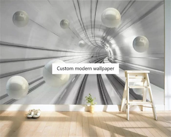 beibehang Pritaikyti šiuolaikinio abstraktaus tunelio erdvėje 3D fone sienų tapyba kambarį miegamojo tapetai tėtis peint