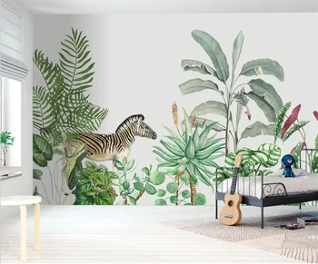 beibehang Užsakymą sienų tapetai kambarį, TV foną, Tropinių miškų, bananų lapų sienos dokumentų namų dekoro lipdukai