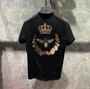 Borun prekės Karšto Gręžimo polo marškinėliai Vyrams, prekės ženklo dizaineris hip-hop medvilnės