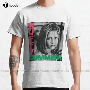 Buffy The Vampire Slayer Klasikinis Marškinėliai Medvilnės Tshirts Moterims, Juokinga Meno Streetwear Animacinių Filmų Tee Skaitmeninis Spausdinimas Tee Marškinėliai