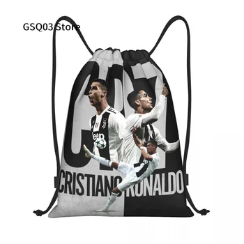 C-CR Ronaldo Raišteliu Kuprinė Cool Stiliaus String Drobės Maišelį Paplūdimio Sporto Daypack