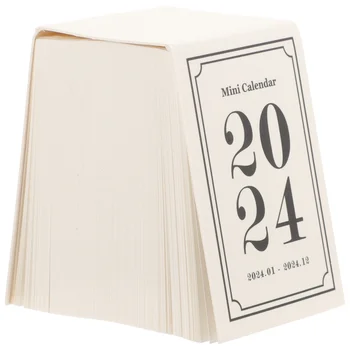 Darbalaukio 2024 Mini Kalendorius Raštinė Valgomojo Stalo Centerpieces Kasdien Planuotojas Popieriaus Mažas