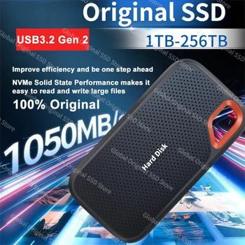 E61 Nešiojamų SSD 2TB 4TB V2 USB 3.2 Gen 2 C Tipo Išorės 256TB Kietojo Disko Saugojimo Diske, Kietąjį Diską, Mobiliojo Saugojimo laikmenos