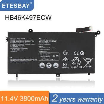 ETESBAY HB46K497ECW 3800mAh 43.3 WH Nešiojamas Baterija Huawei Matebook D 2018 PL-W19 PL-W09 MRC-W60 MRC-W00 MRC-W50 MRC-W70