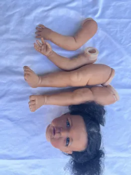 FBBD Individualų Ribotos Pasiūlos 25inch Reborn Baby Sandie Tamsios Odos, Tapybos Rinkinys 