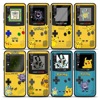 G-GameBoys-P-Pokemons-Pikachus Juoda Fundas Už Xiaomi Mi 9T Pro 10 10T 10s CC9 9 8 Pro Lite Atveju Galinį Dangtelį Mi 10 Pastaba Lite 9T