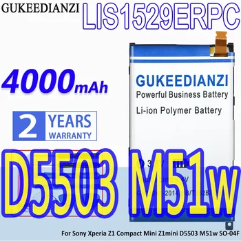 GUKEEDIANZI LIS1529ERPC 4000mAh Telefono Bateriją Sony Xperia Z1 Compact/Mini Z1mini D5503 M51w TAIP 04F