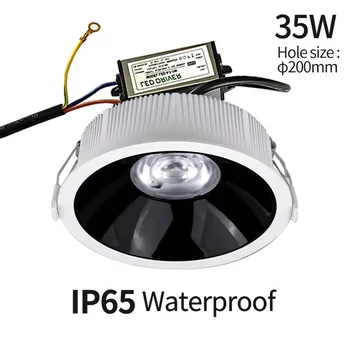 IP65 downlight vandeniui DC12V LED lubų šviesos AC220v lauko prožektoriai embedded 30W Didelio ryškumo apšvietimas