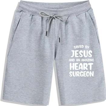 Išsaugoti Jėzus Ir Nuostabi Širdies Chirurgas Aplinkkelio Chirurgija Aukštos Kokybės Vyrai Atsitiktinis Šortai & Šortai, Medvilnės Dizainas