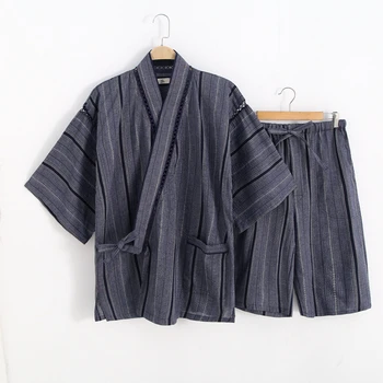 Japonų aukštos kokybės Prekių Visus Medvilnės, odos draugiškas Japonijos Plonas Pižama Funkcija Prakaitas Kostiumas Nustatyti Kimono
