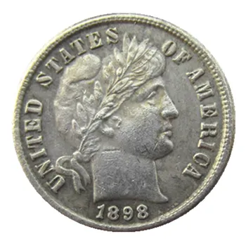JAV 1898 P/S/O Barber Bulvarinis Sidabro Padengtą Kopijuoti Monetos