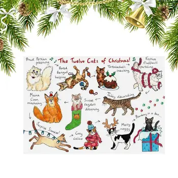 Kalėdų Atvirukai Mielas Šuniukas Ir Kačiukas Atvirukai Gyvūnų Modelio Sveikinimo Tiekimą Šeimos Šunų Mėgėjams Ir