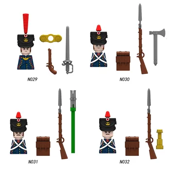 Karinės WW2 Viduramžių prancūzijos, rusijos Artilerijos Riterių, Karių Piratai Duomenys Armijos Fuisiler Pastato Blokus, Ginklus, Plytos Žaislas