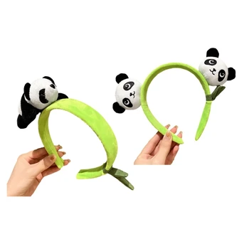 Karnavalai Šalies Lankelis Animacinių filmų Įdaryti Panda Formos Plaukų Lankelis Suaugusiems Vaikams HXBA