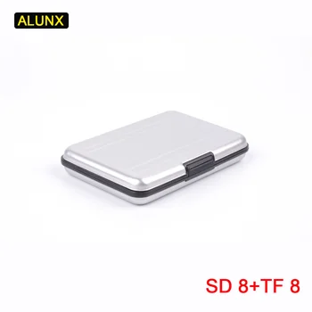 Kortelės Turėtojas SDXC Saugojimo Atminties Kortelės Turėtojas Atveju Raštas Aliuminio korpusą, 16 solts SD/ SDHC/ SDXC/